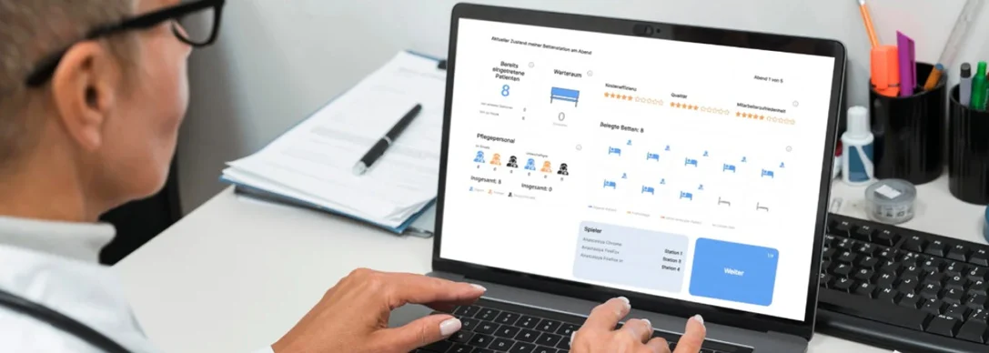 Interactive Game Interface for Hospital Managers: 2x Faster Decision-Making